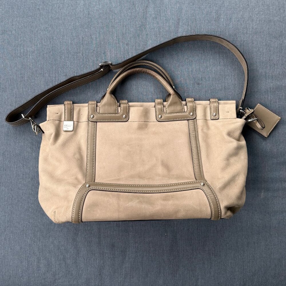 Tumi | Rare Find Alpha | Grey Leather |Crossbody Briefcase | 2010s